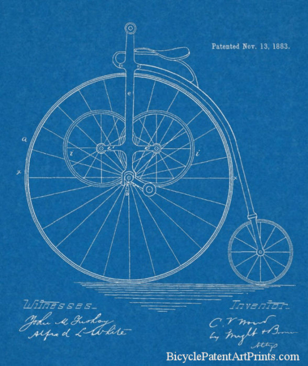 1883 Double gearing pedal drive bicycle