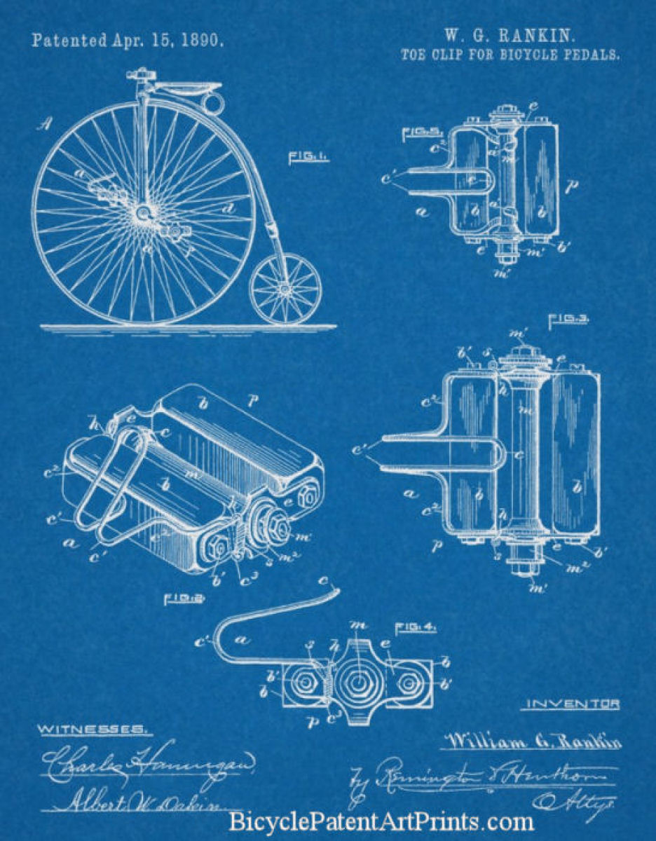 high wheel bike patent drawing