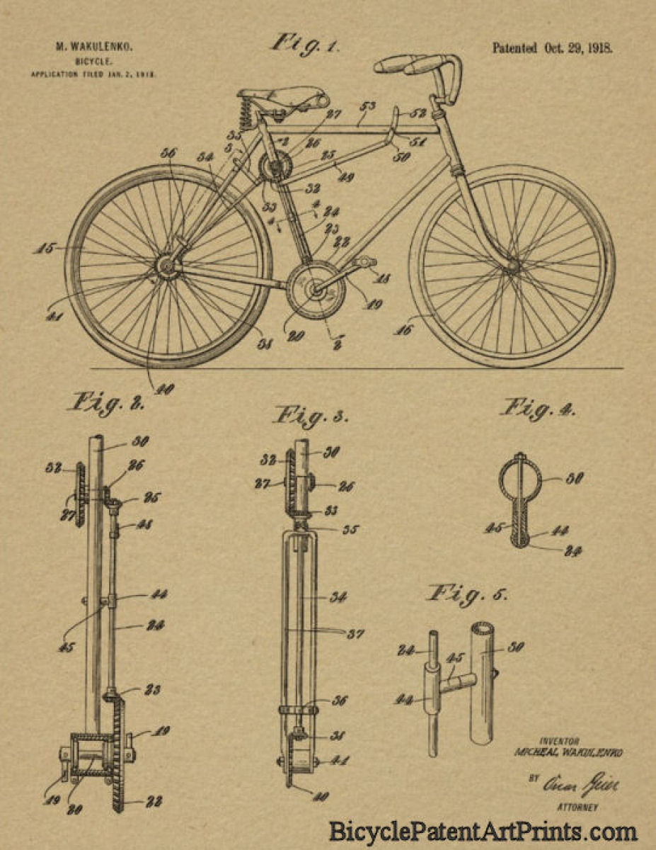 1918 Chainless shaft drive bike