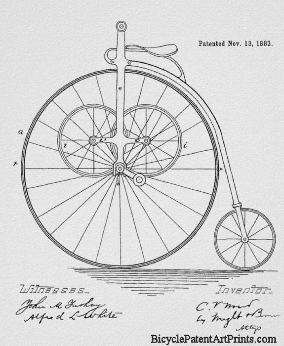 1883 With double gearing bicycle pedal drive