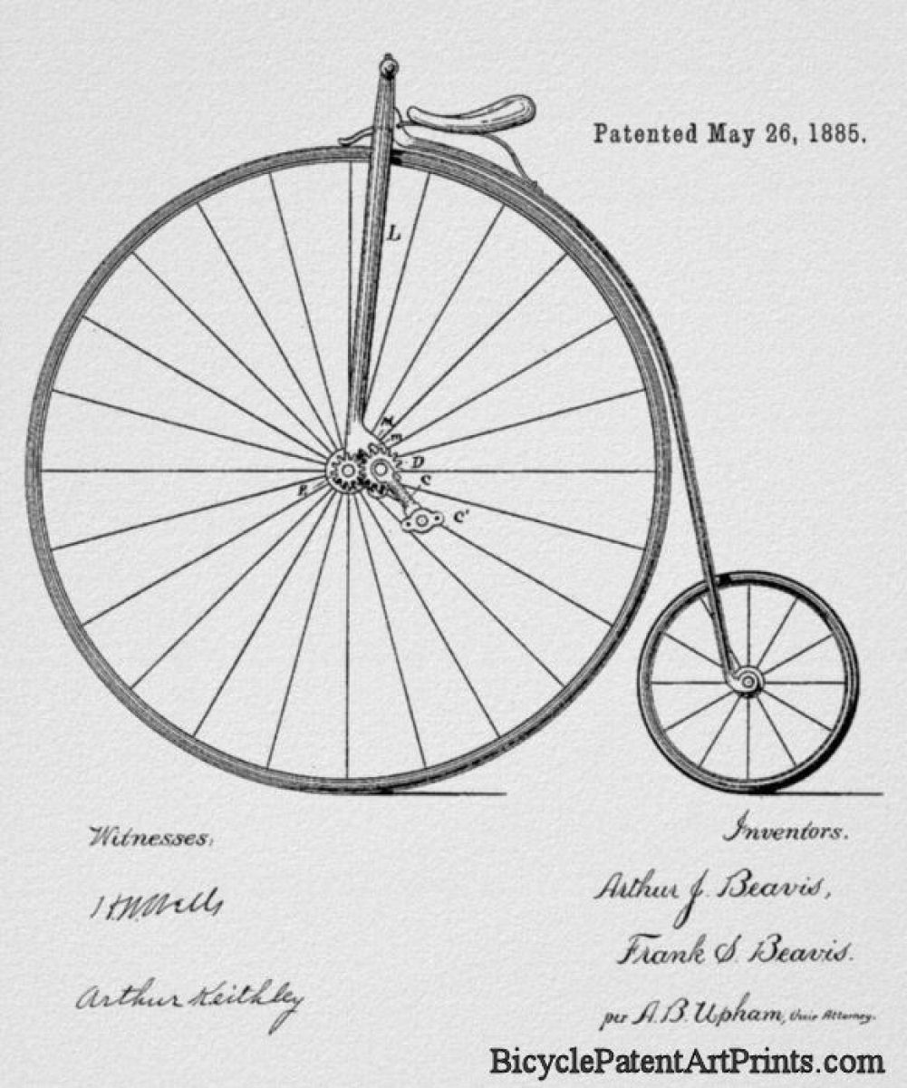 1885 Pedal drive bicycle with gearing
