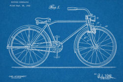 Bicycle Blueprint Art