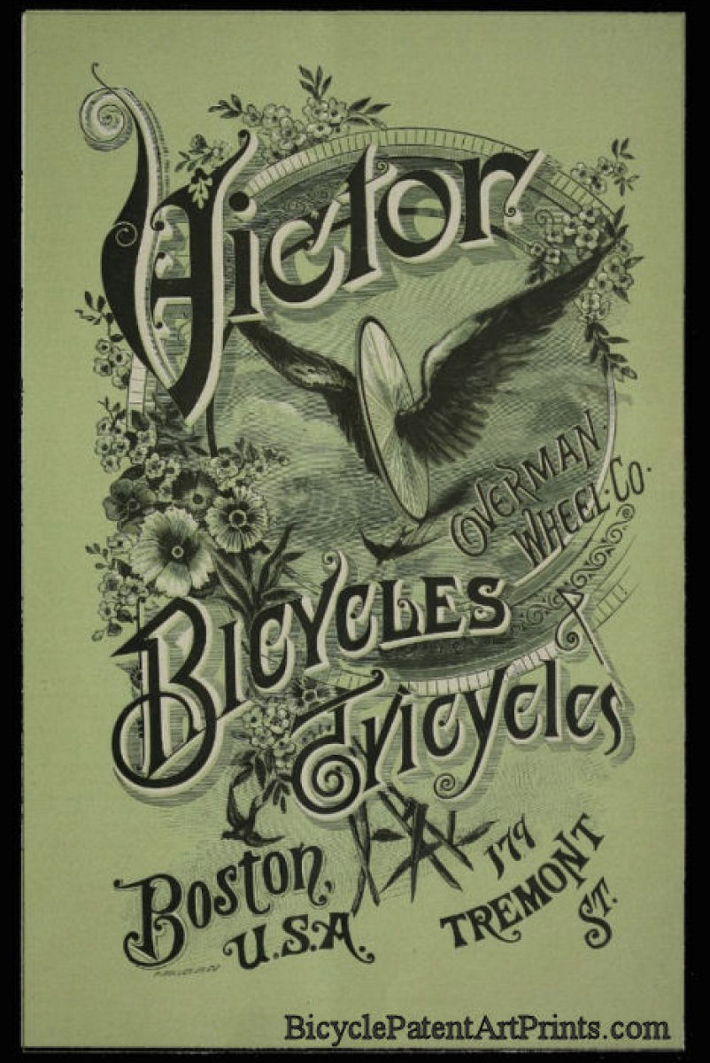 1884 Victor bicycles and tricycles poster