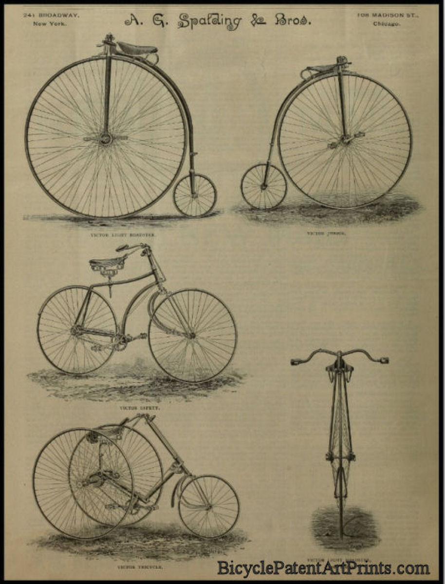 1887 Cycling Victor light roadster poster
