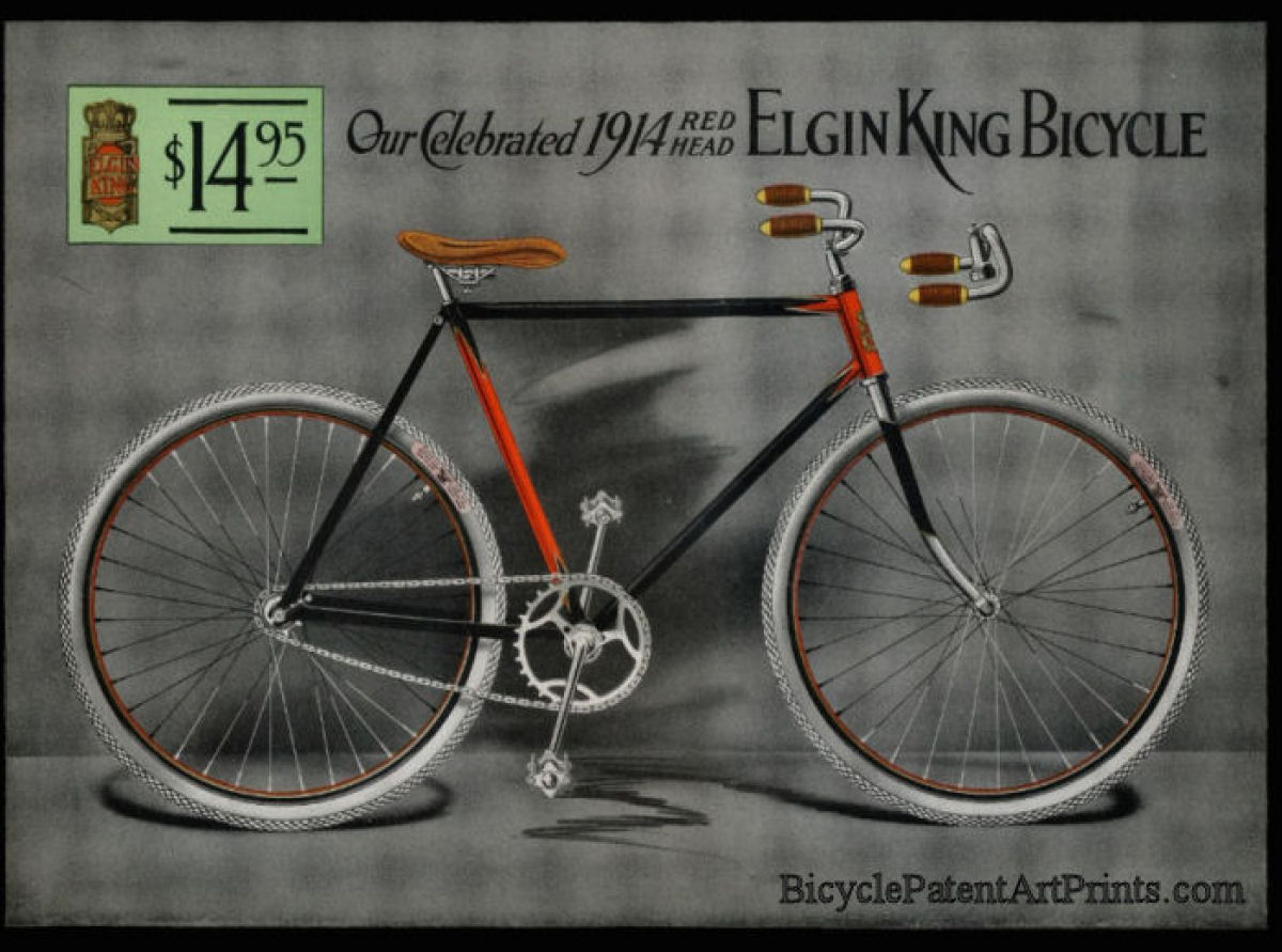 1914 red head Elgin King bicycle