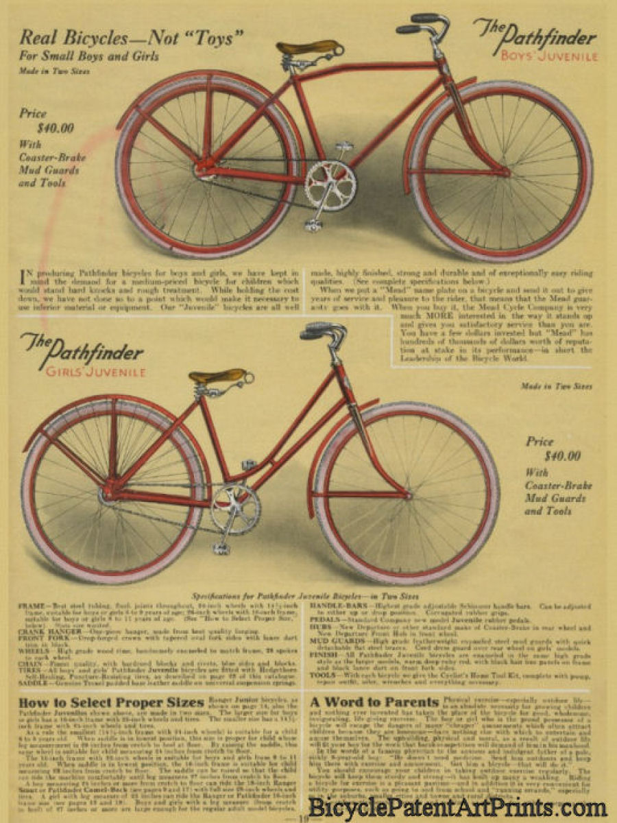 1923 Ranger Pathfinder for boys and girls bike poster
