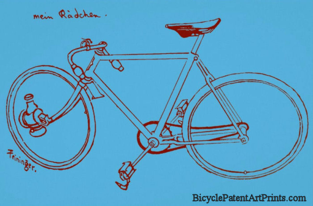 1898 Retro cycling drawing