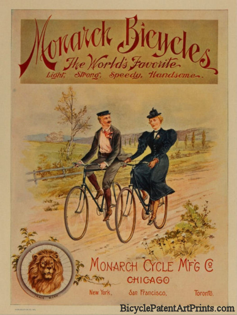 1896 Monarch Bicycles Poster